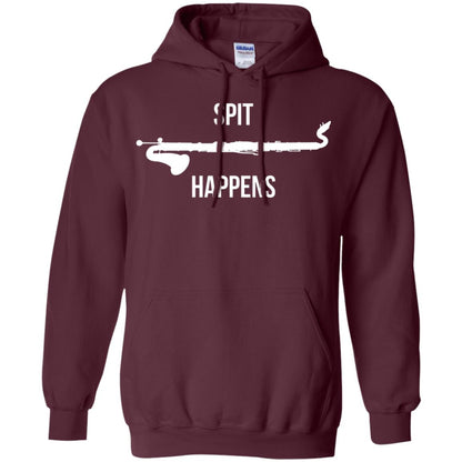 Funny Bass Clarinet T-shirt Spit Happens Maroon