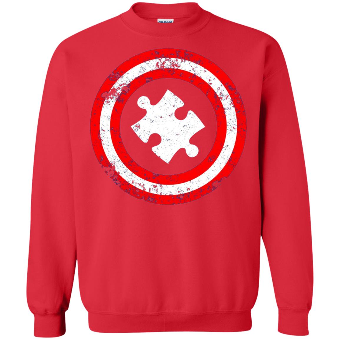 Captain Autism Superhero Autism Awareness Shirt Red