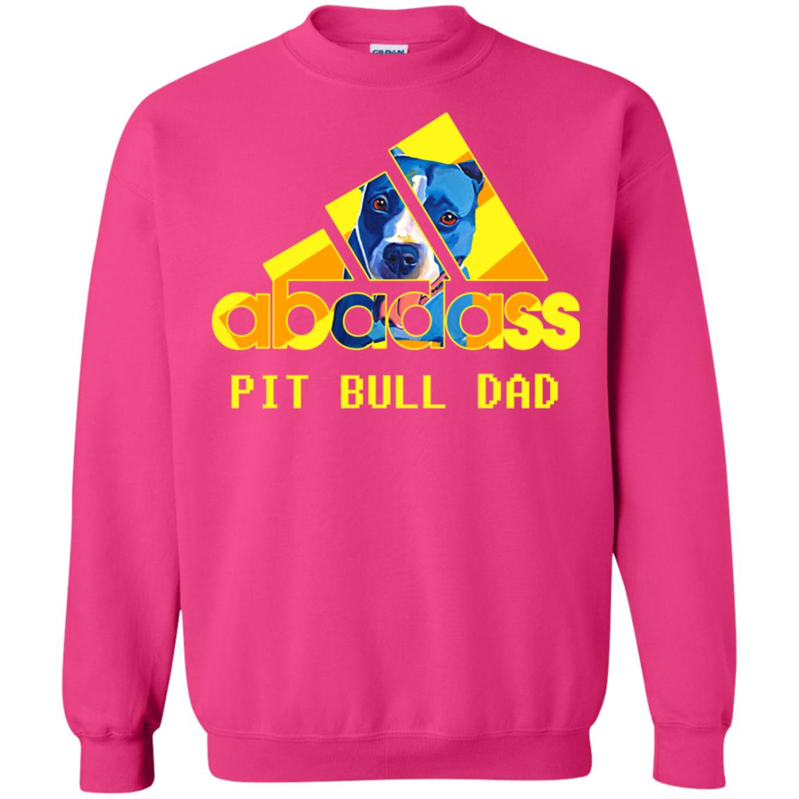 Abadass Pit Bull Dad Daddy Loves Pitbull Shirt Heliconia