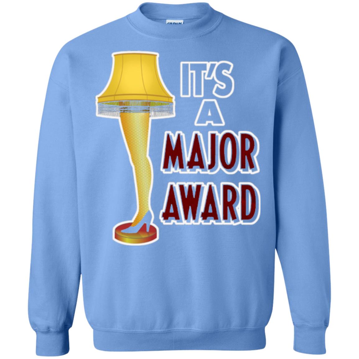 Christmas T-shirt It_s A Major Award Leg Lamp Carolina Blue