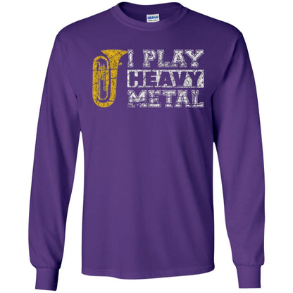 Tuba T-shirt I Play Heavy Metal Purple