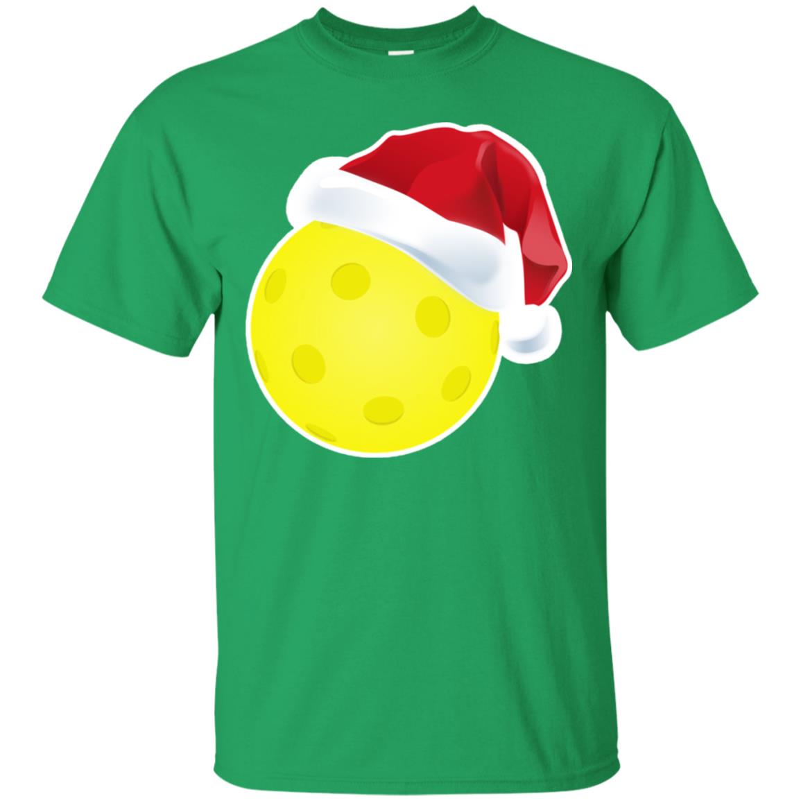 Pickleball With Santa Claus Hat X-mas Shirt For Pickleball Lovers Irish Green