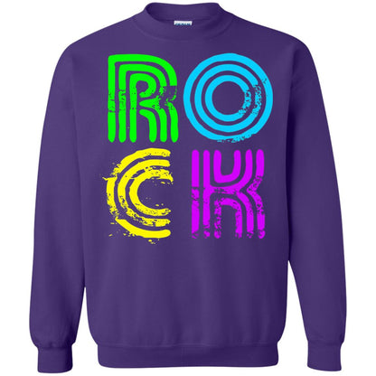 Bright Neon Colours Rock 80_s Retro Theme T-shirt Purple