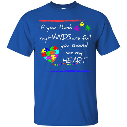 You Should See My Heart Autism Awareness T-shirt Royal