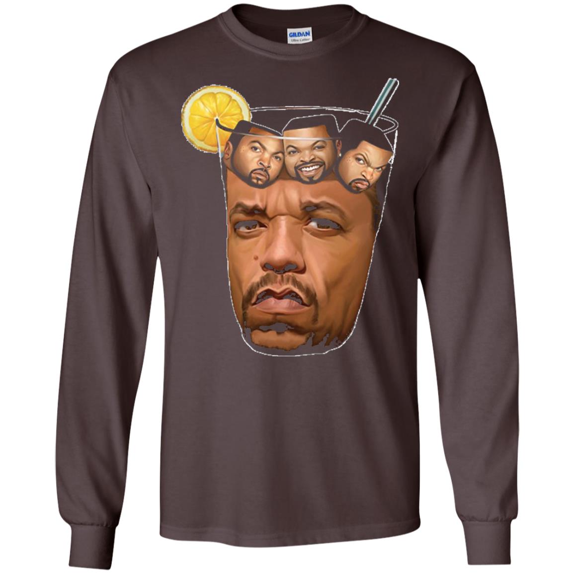 Ice T With Ice Cubes Funny T-shirt Dark Chocolate