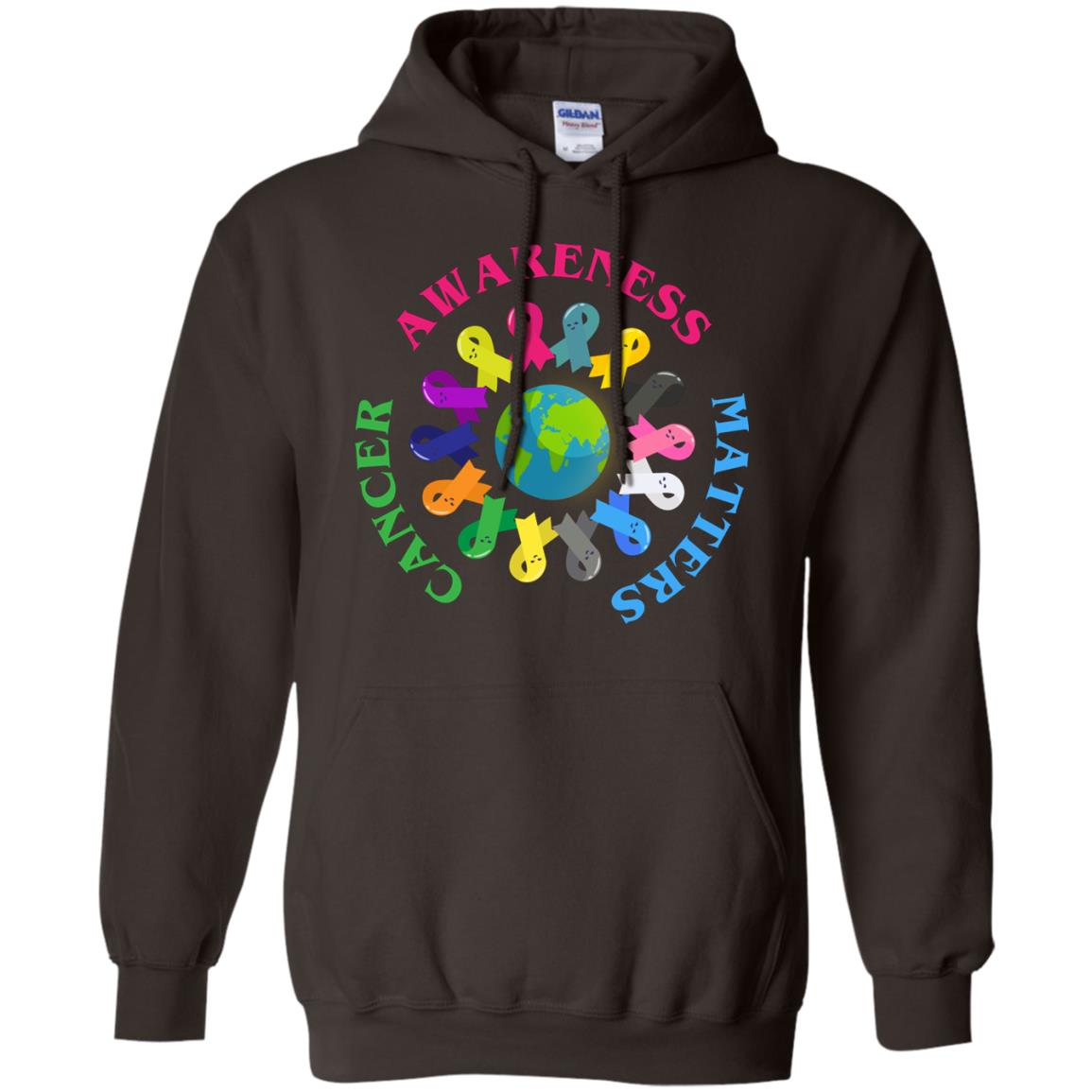 All Cancer Ribbons For All Cancer Awareness T-shirt Dark Chocolate