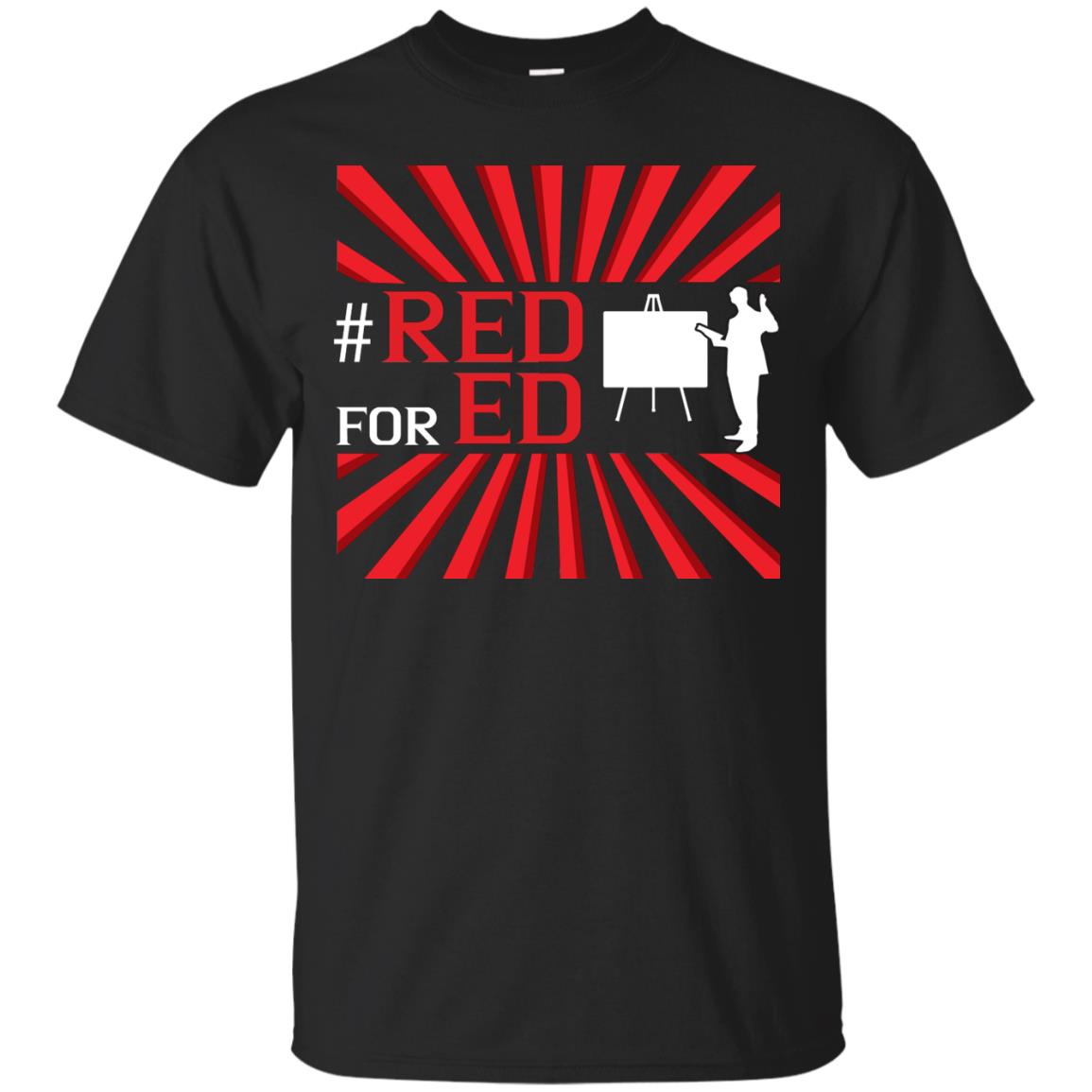 Hashtag Red For Ed Teachers Shirt Black