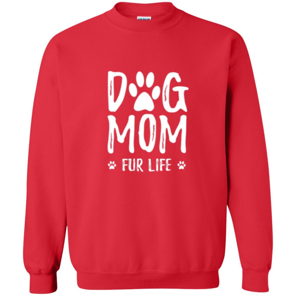 Dog Lover T-shirt Dog Mom Fur Life T-shirt Red