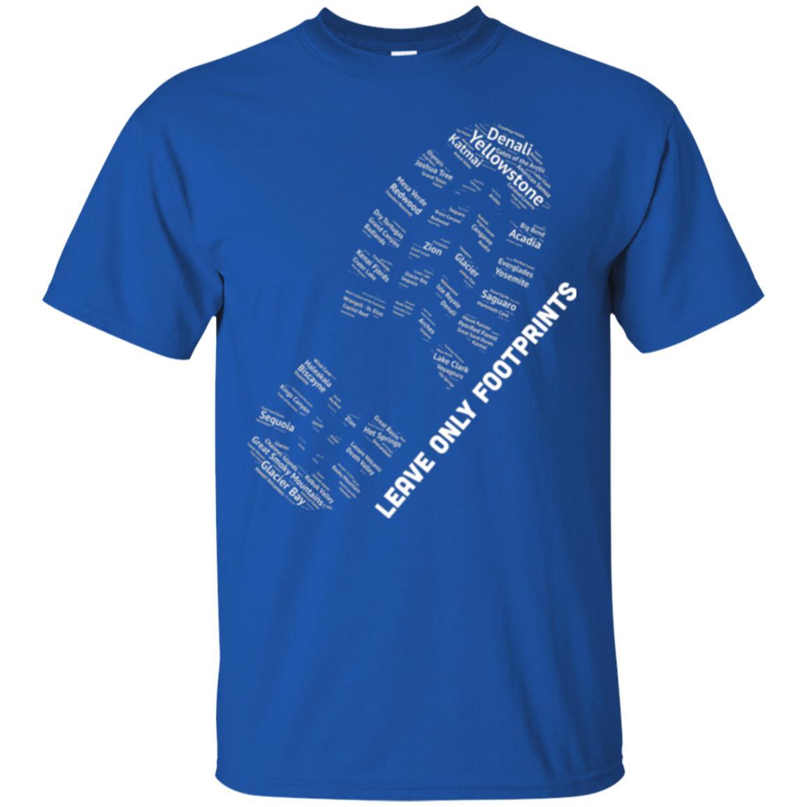 National Parks Boot Print Shirt Listing All T-shirt Royal