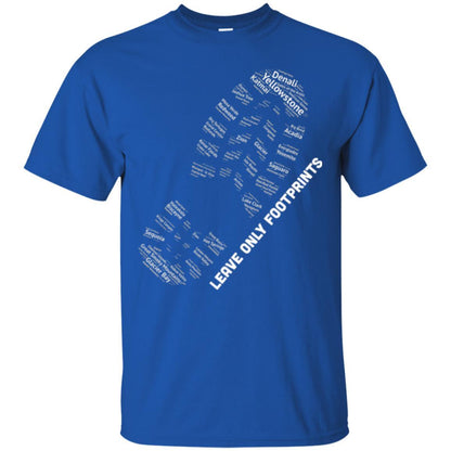 National Parks Boot Print Shirt Listing All T-shirt Royal