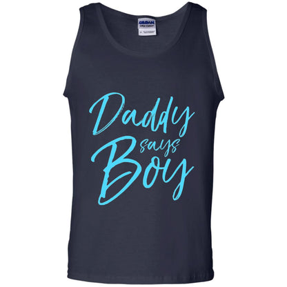 Daddy Says Boy Blue Gender Reveal Announcement Navy
