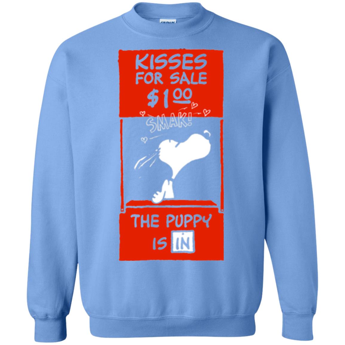 Peanuts Snoopy Kisses Valentines T-shirt Carolina Blue