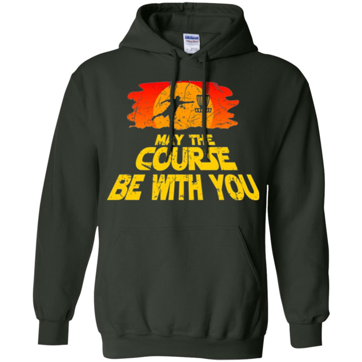 Disc Golf T-shirt May The Course Be With You Forest Green