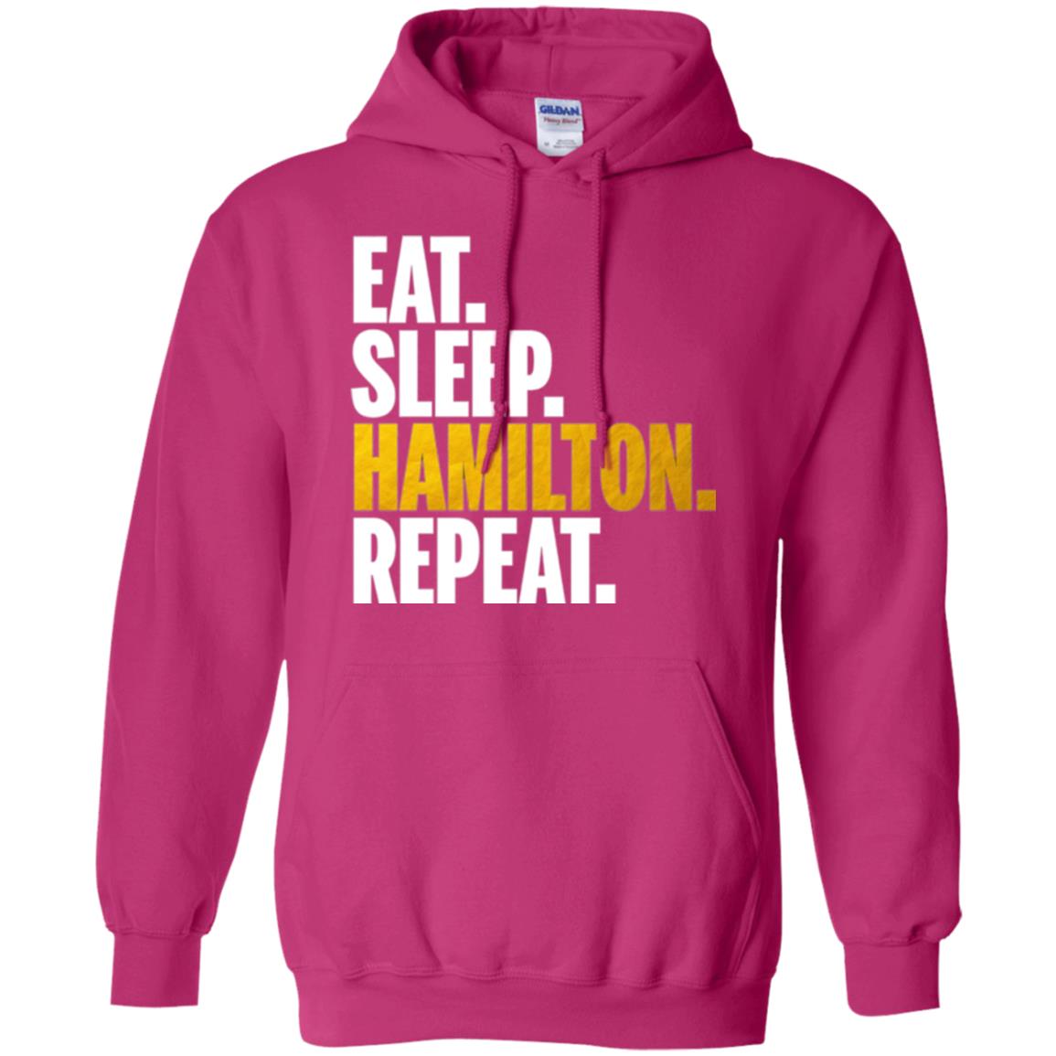 Hamilton T-shirt Eat Sleep Hamilton Repeat Heliconia
