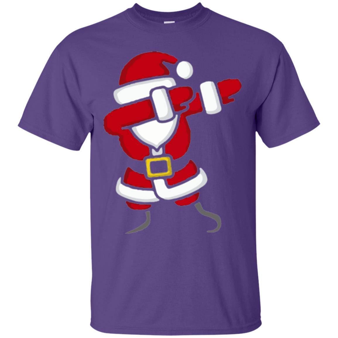 Christmas T-shirt Dabbing Santa Claus Purple