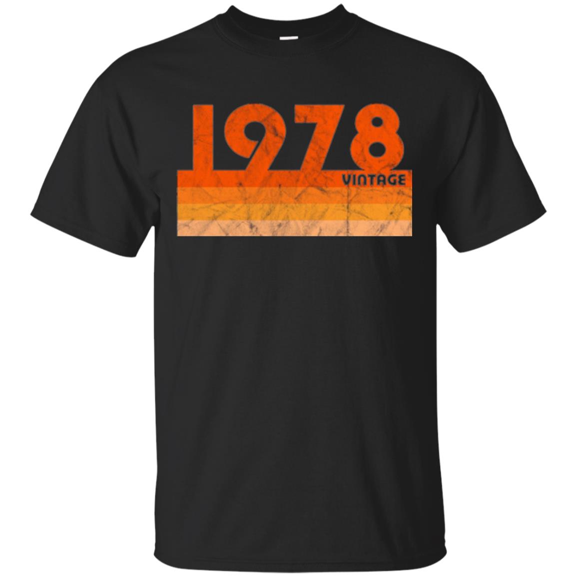 Vintage Retro 1978 T-shirt 40 Years Old Gift T-shirt Black