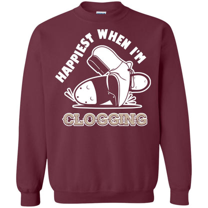 Clogger T-shirt Happiest When I'm Clogging Maroon