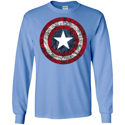 Film T-shirt Captain America Avengers Shield Comic Graphic Carolina Blue