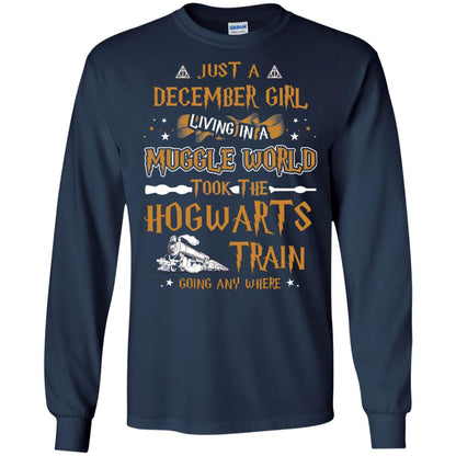 Just A December Girl Living In A Muggle World Took The Hogwarts Train Going Any Where Navy