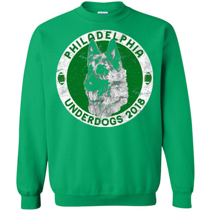 Dog Lover T-shirt Philadelphia Underdogs 2018 Distressed Irish Green