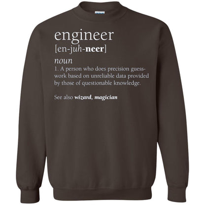 A Person Who Does Precision Guess Work Based On Unreliable Data Engineer Definition T-shirt Dark Chocolate