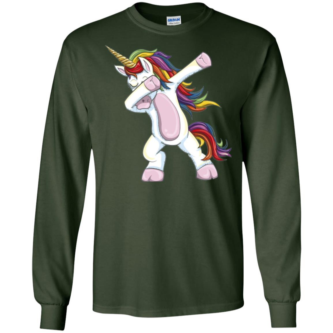 Dabbing Unicorn T-shirt Forest Green