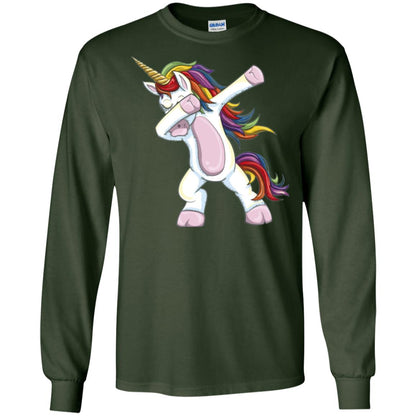 Dabbing Unicorn T-shirt Forest Green