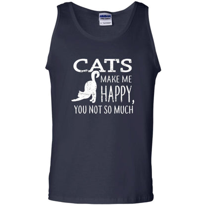 Cat Lover T-shirt Cats Make Me Happy You Not So Much Navy