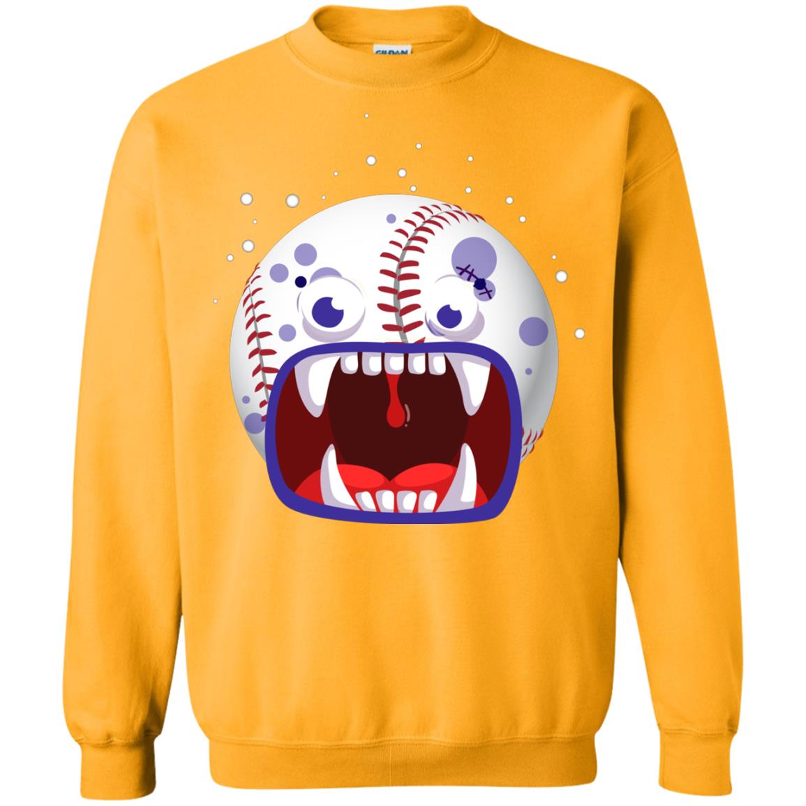 Baseball Halloween Shirt Gold