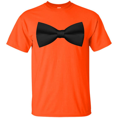 Big Black Bow Tie Tee Shirt Orange