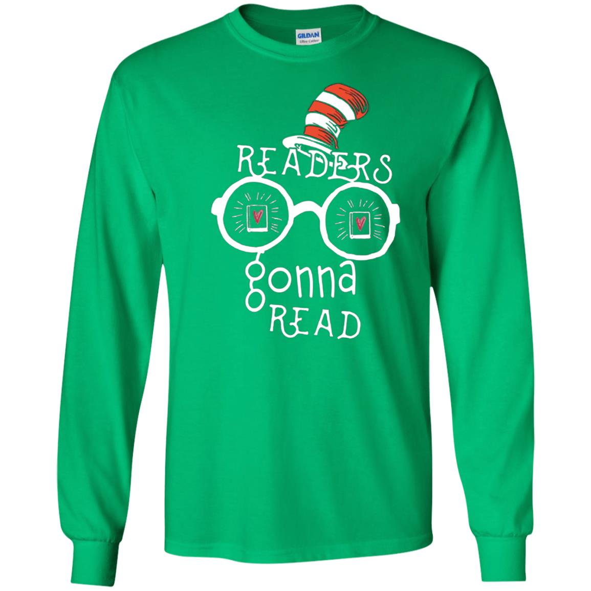Readers Gonna Read Bookworm T-shirt Irish Green