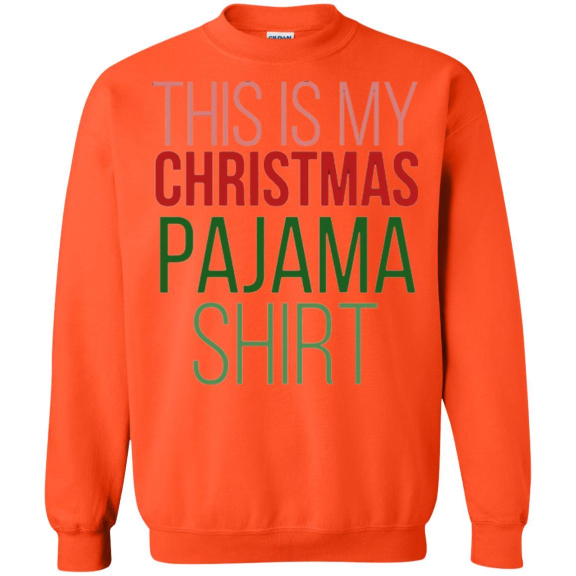 Christmas T-shirt This Is My Christmas Pajama Orange