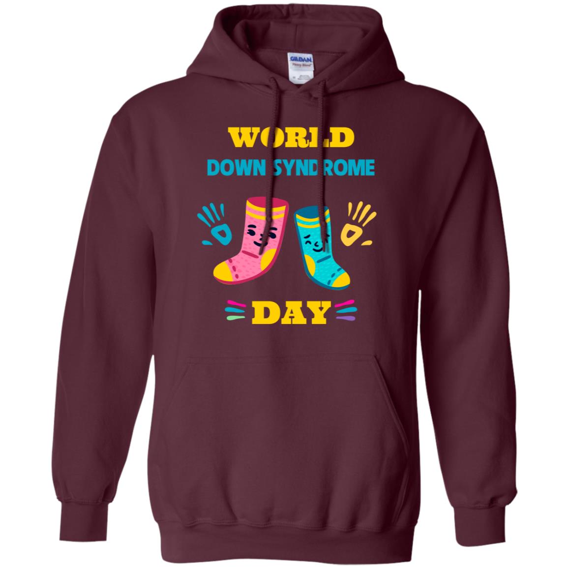 World Down Syndrome Day Hands And Stocks Shirt Maroon
