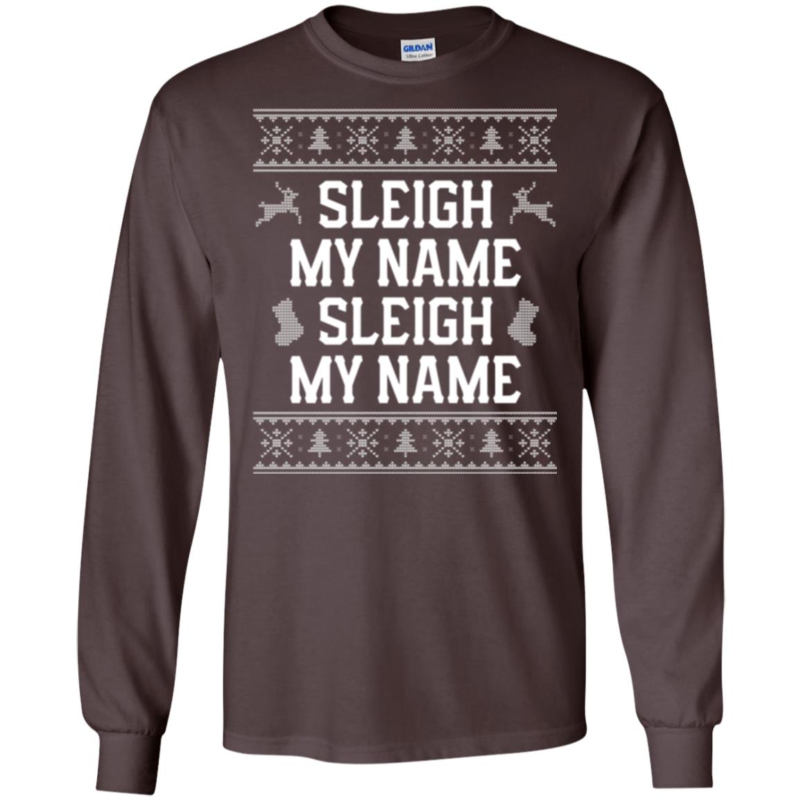 Christmas T-shirt Sleigh My Name Dark Chocolate