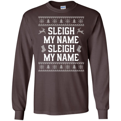 Christmas T-shirt Sleigh My Name Dark Chocolate