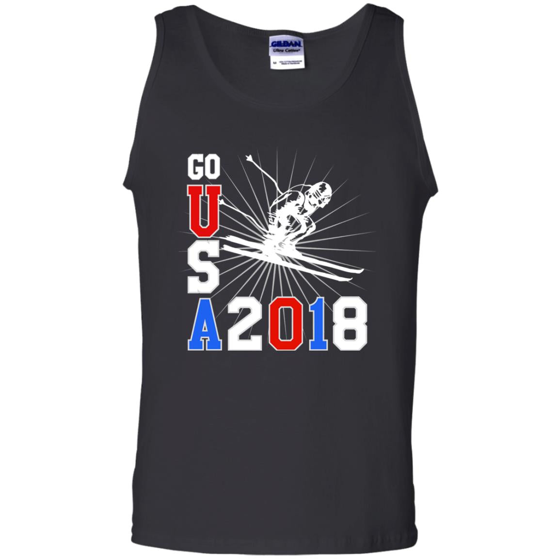 Alpine Skiing T-shirt Go Usa 2108 Cool Black