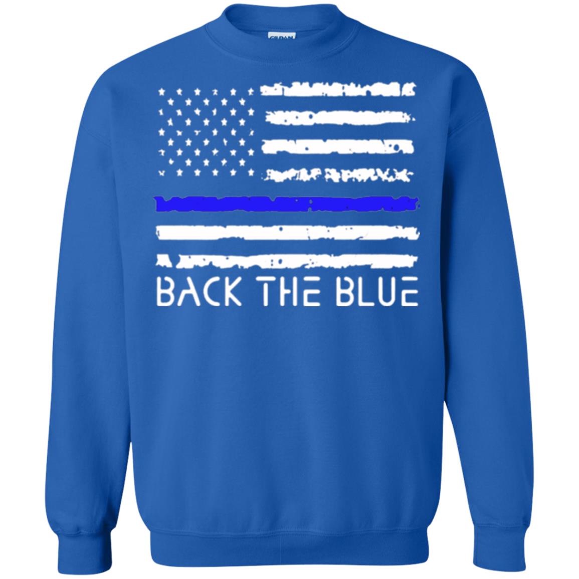 Thin Blue Line T-shirt Back The Blue Royal