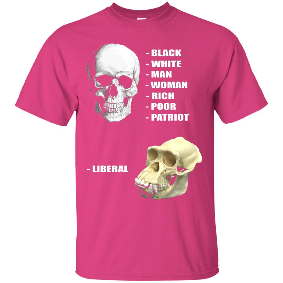 Funny Cool Skulls T-shirt Modern America Patriot Liberal Heliconia