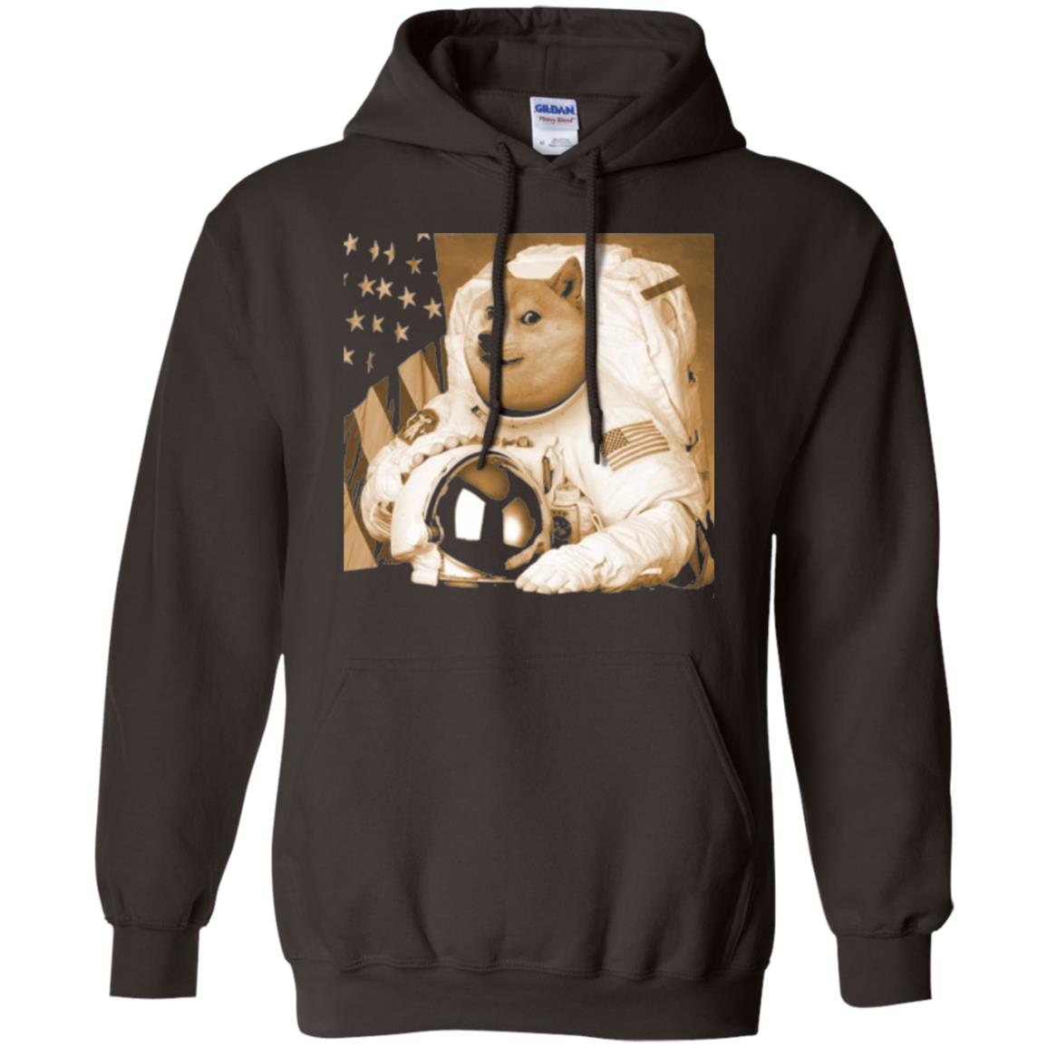 Astronomy T-shirt Dogecoin Moon Astronaut Crypto Dark Chocolate