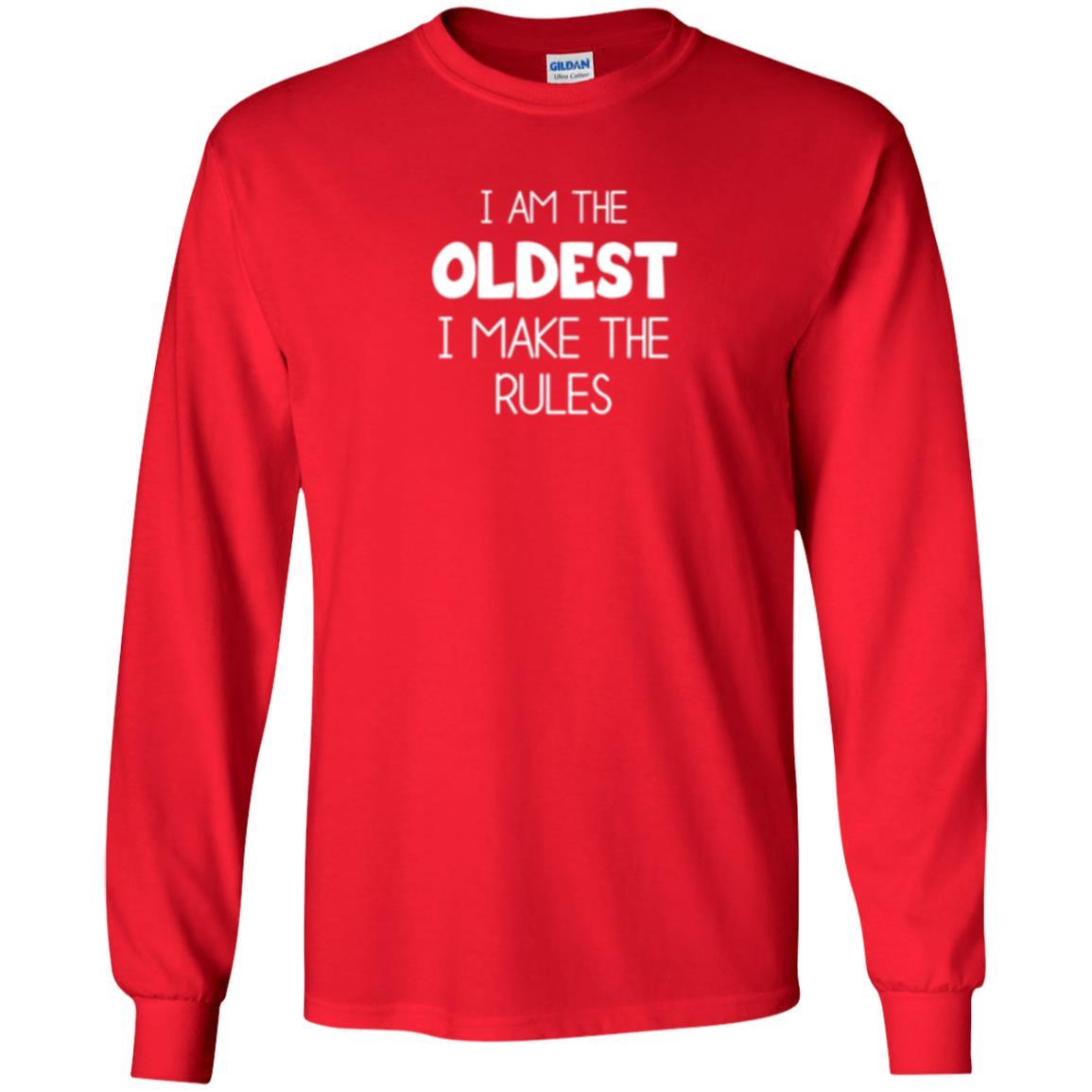Family T-shirt I'm The Oldest I Make The Rules Red