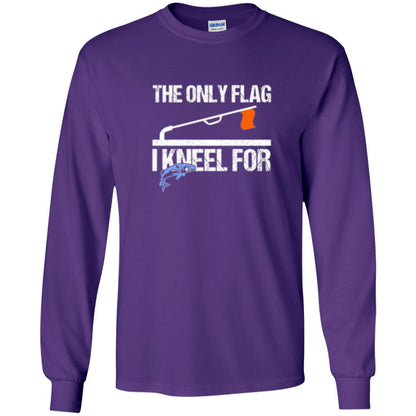Fisherman T-shirt Ice Fishing Tip Up Flag T-shirt Purple