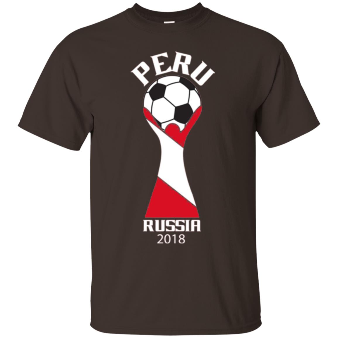 Football Lovers T-shirt Peru Russia 2108 Dark Chocolate