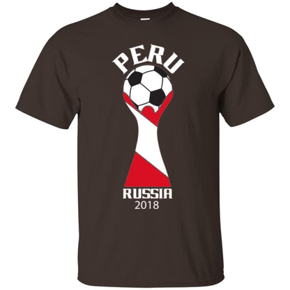 Football Lovers T-shirt Peru Russia 2108 Dark Chocolate
