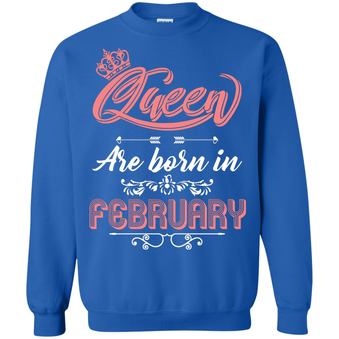 Brithday T-Shirt Queen Are Born In February Royal