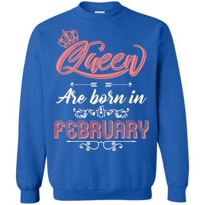 Brithday T-Shirt Queen Are Born In February Royal