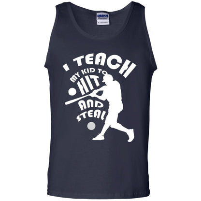 Baseball Lover T-shirt I Teach My Kid To Hit And Steal Navy