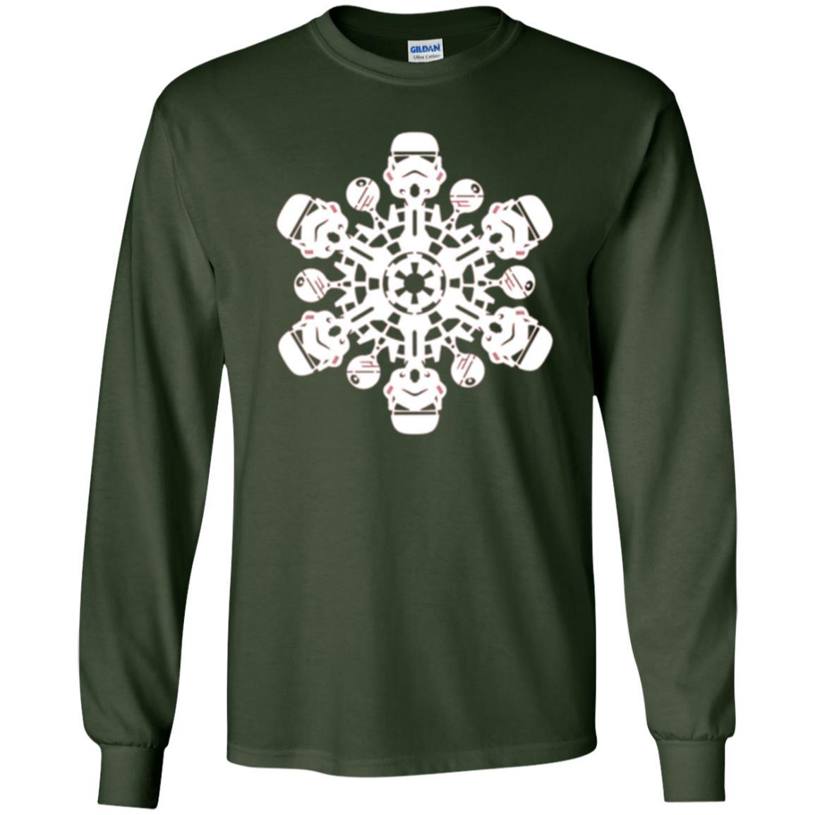 Film T-shirt Star Wars Stormtrooper Christmas Snowflake Graphic Forest Green