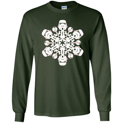 Film T-shirt Star Wars Stormtrooper Christmas Snowflake Graphic Forest Green