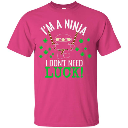 Ninja Luck Green St. Patrick_s Day T-shirt Heliconia