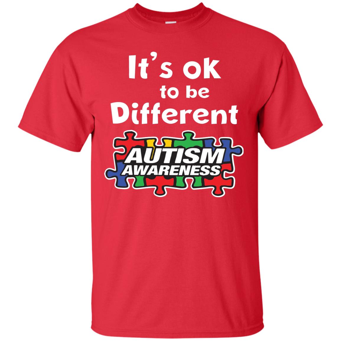 It’s Ok To Be Different Autism Awareness Best Gift Shirt For Autism Awareness Red